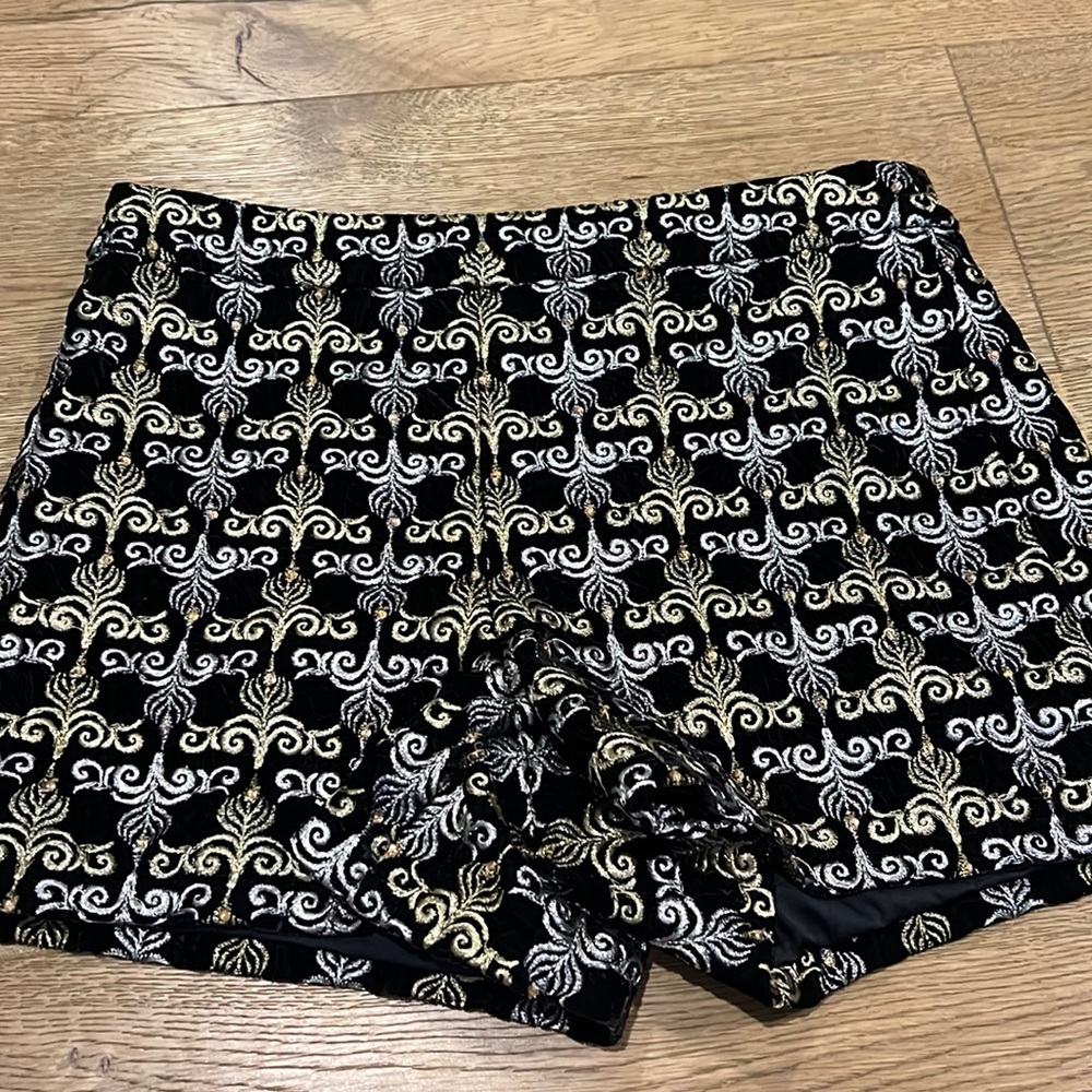 Alice & Olivia velvet shorts.